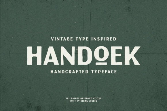 Handoek: A Vintage Sans Serif Font for Digital Branding