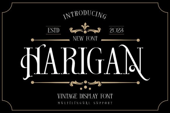 Harigan: A Bold Blackletter Font for Campaign Headlines