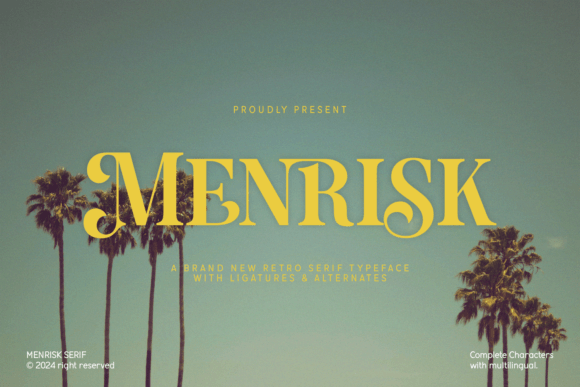 Menrisk: A Retro Serif Font That Feels Like Finding Vintage Type in a Drawer