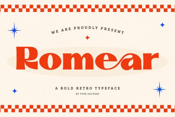 Romear: A Bold Retro Typeface for Digital Branding