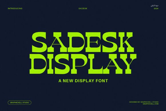 Sandesk Display Font: A Vintage-Tech Slab Serif That Pops