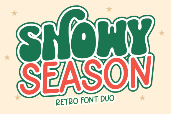 Snowy Season Duo: A Playful, Retro Display Font for Brand Magic