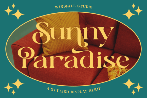 Sunny Paradise: A Cheerful Retro Serif Font for Warm Brand Identities