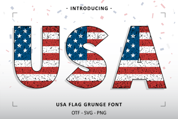 USA Flag Grunge: A Thoughtful Display Font for Patriotic Editorial Moments